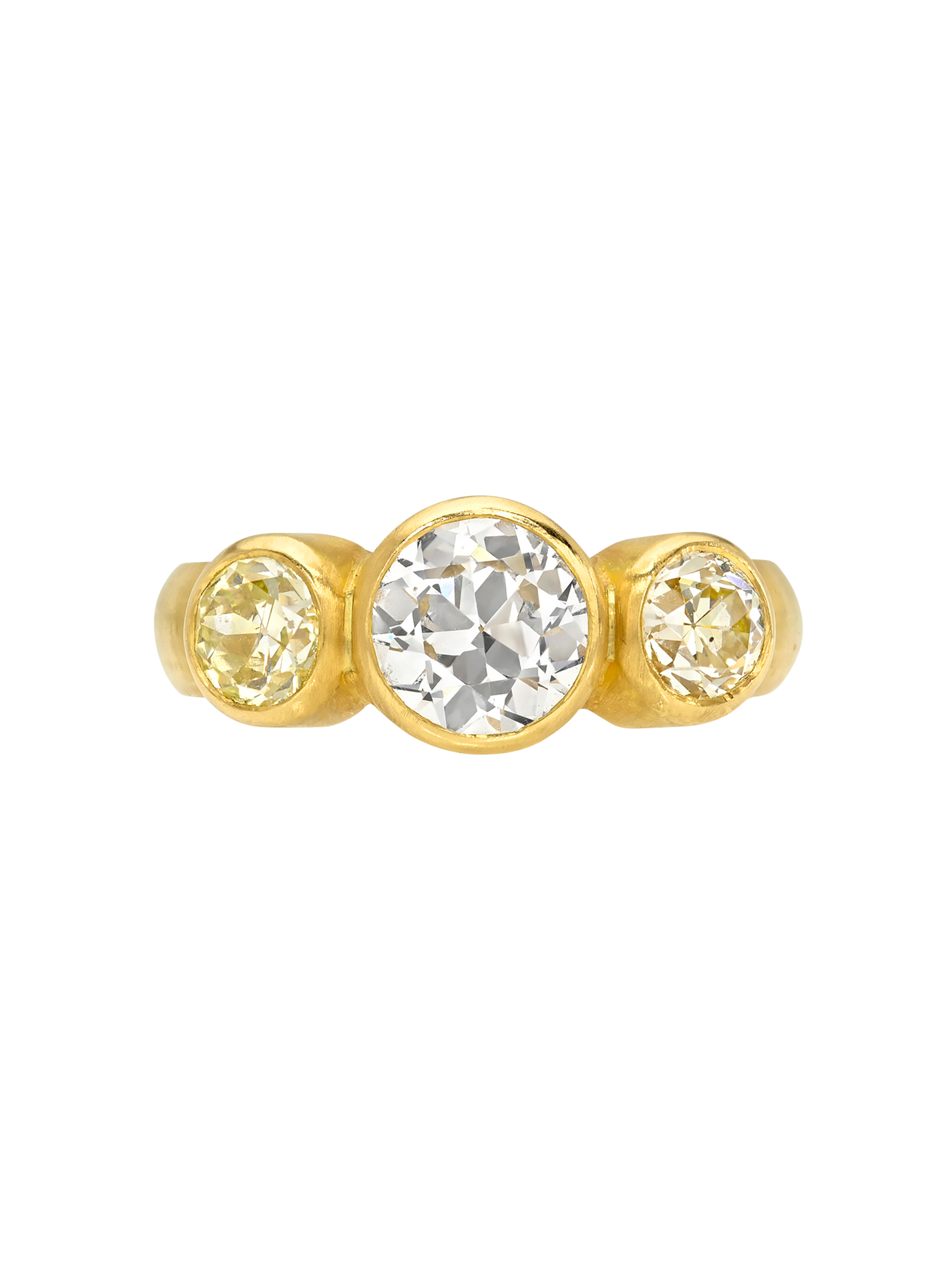 Three Stone Band with Old European Cut Diamonds