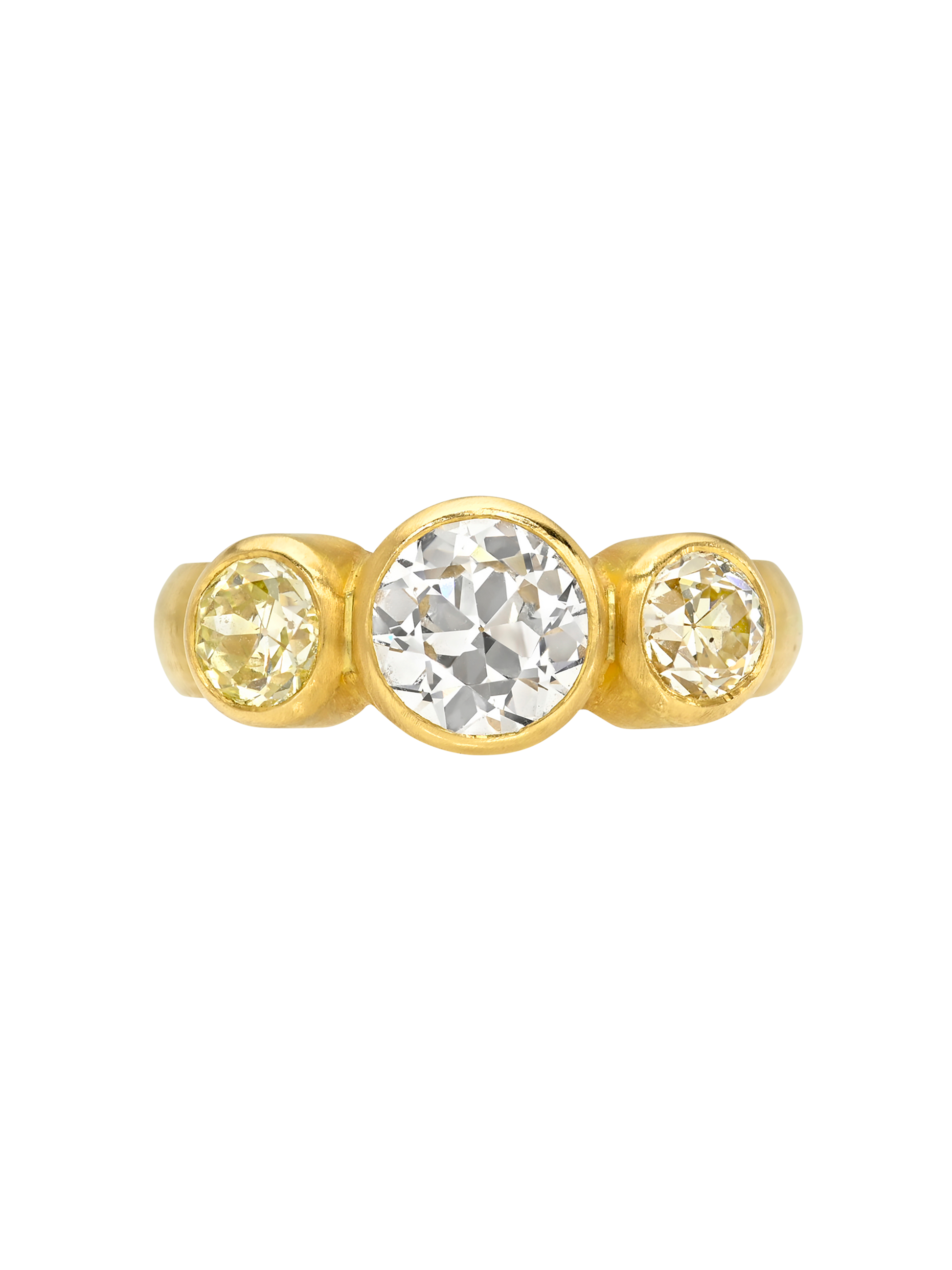 Three Stone Band with Old European Cut Diamonds