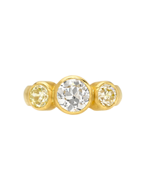 Three Stone Band with Old European Cut Diamonds