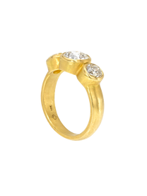 Three Stone Band with Old European Cut Diamonds