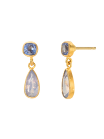 Spinel and Sapphire Gemini Earrings