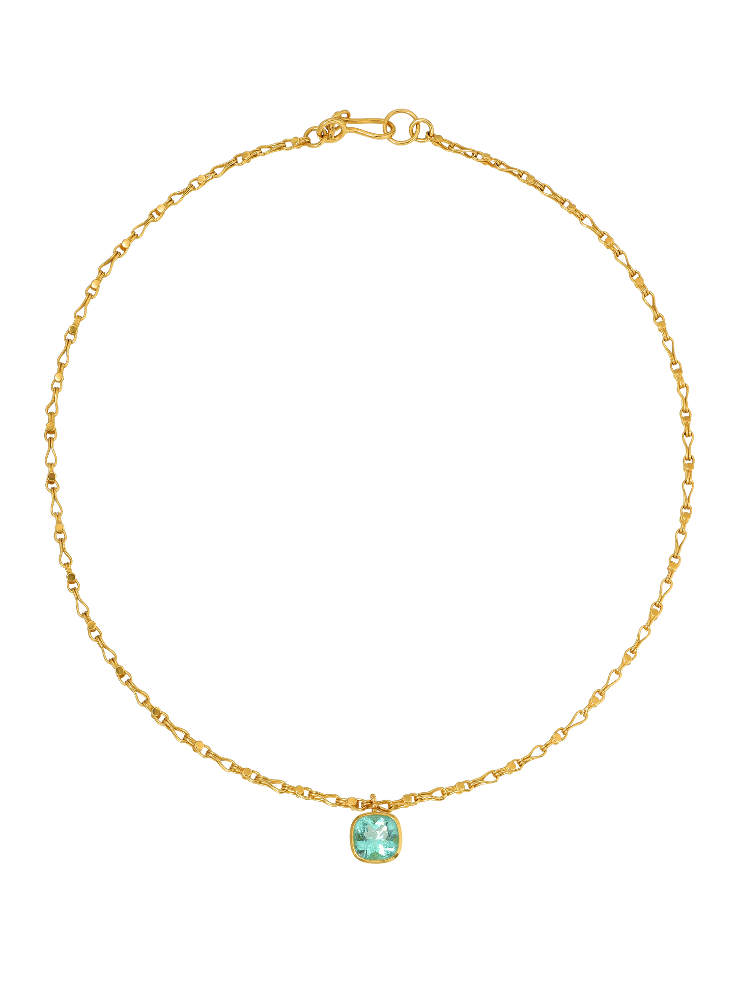 Signature Chain with Emerald Pendant