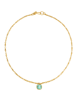 signature chain with emerald pendant